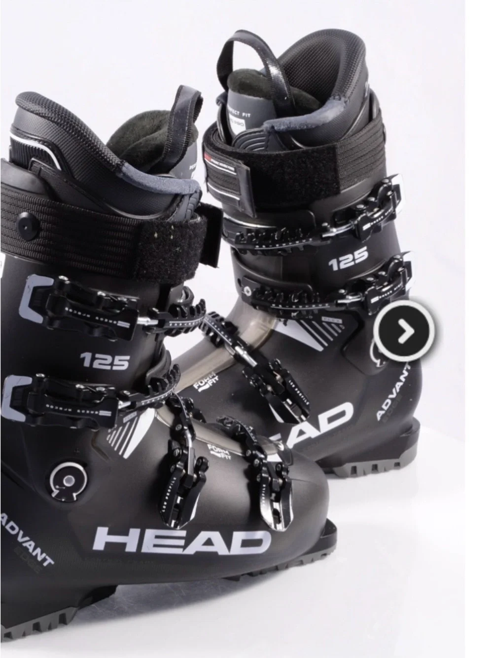 Head Men's Black Alpine Ski Boot - 125 Flex 280-285  size 10-10.5